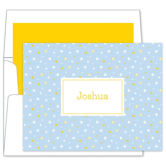 Twinkle Stars Folded Note Cards